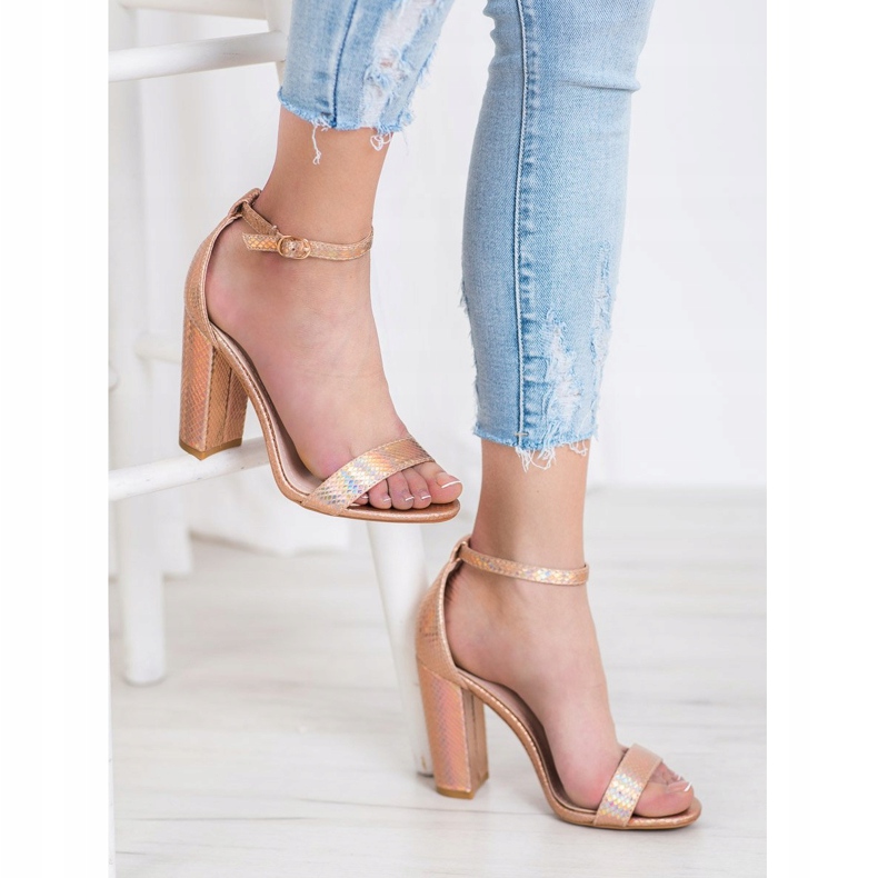 Seastar Sandalias brillantes sexy dorado 2