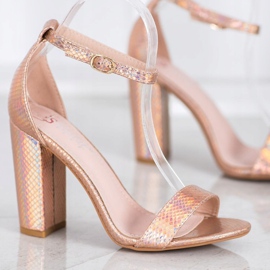Seastar Sandalias brillantes sexy dorado 3