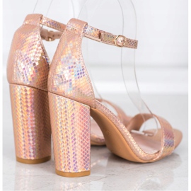 Seastar Sandalias brillantes sexy dorado 4