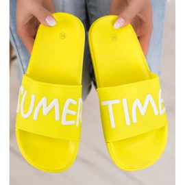 SHELOVET Zapatillas de goma amarillo 1