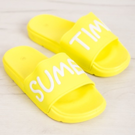 SHELOVET Zapatillas de goma amarillo 3