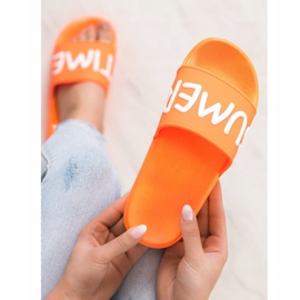 SHELOVET Zapatillas de goma naranja 4