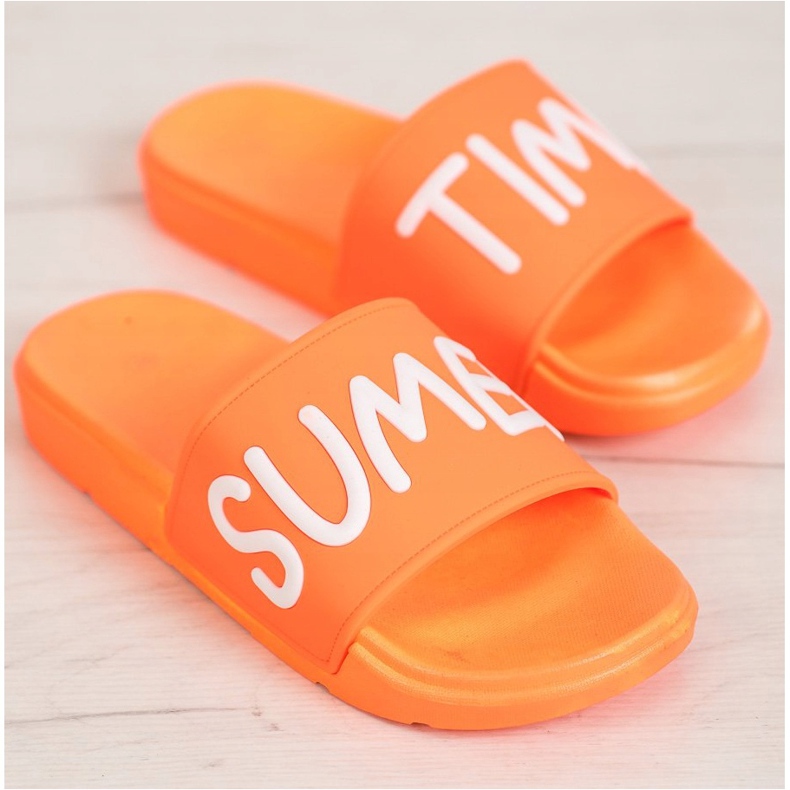 SHELOVET Zapatillas de goma naranja 2