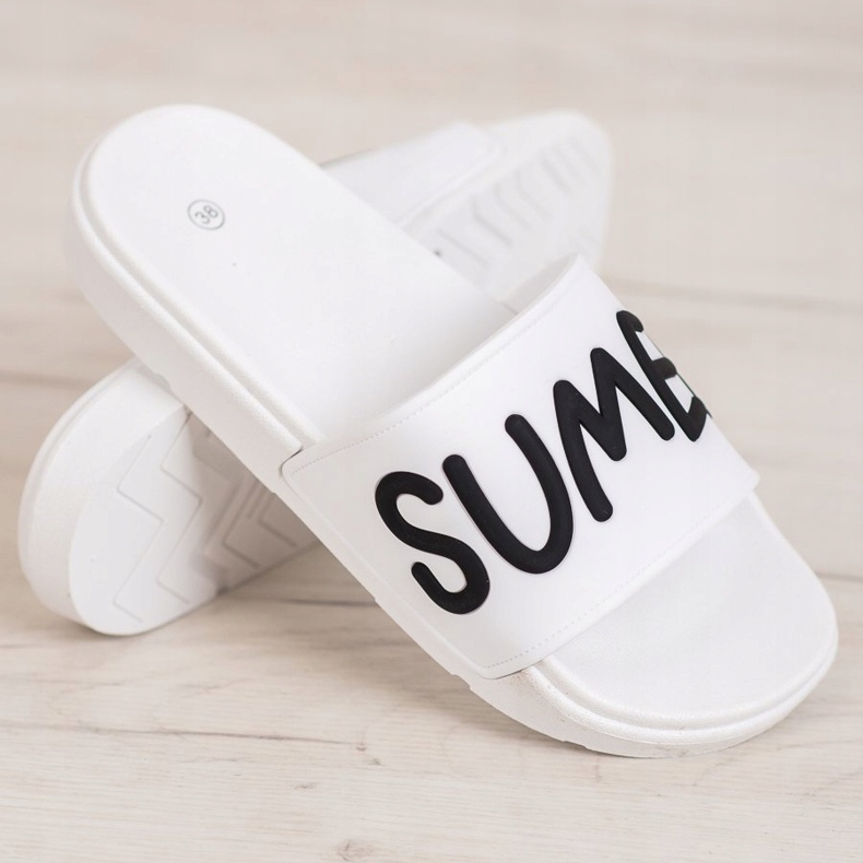 SHELOVET Zapatillas de goma blanco 1