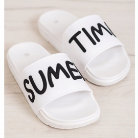 SHELOVET Zapatillas de goma blanco 2