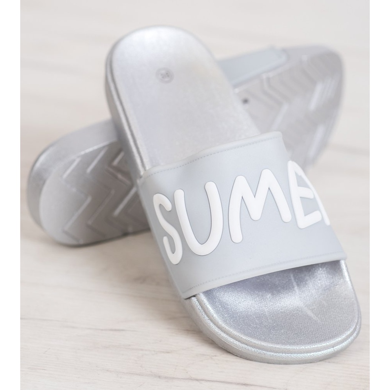 SHELOVET Zapatillas de goma gris 2