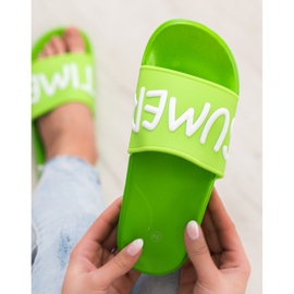 SHELOVET Zapatillas de goma verde 1