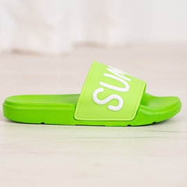 SHELOVET Zapatillas de goma verde 2