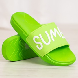 SHELOVET Zapatillas de goma verde 3