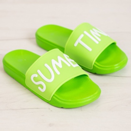 SHELOVET Zapatillas de goma verde 4