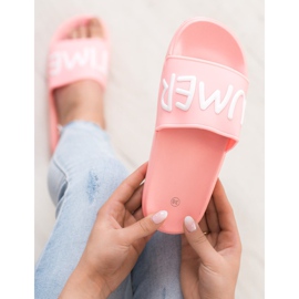 SHELOVET Zapatillas de goma rosado 4