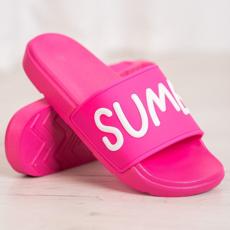 SHELOVET Zapatillas de goma rosa 1