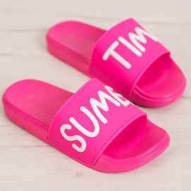 SHELOVET Zapatillas de goma rosado 3