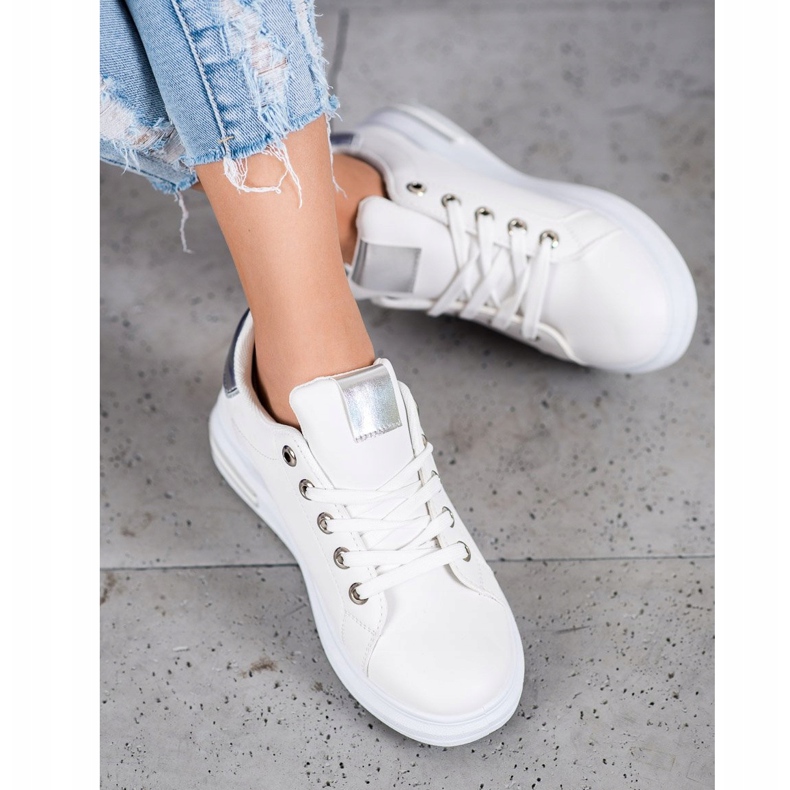 SHELOVET Calzado deportivo de moda blanco 2