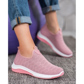 Diamantique Calzado deportivo sin cordones rosado 4