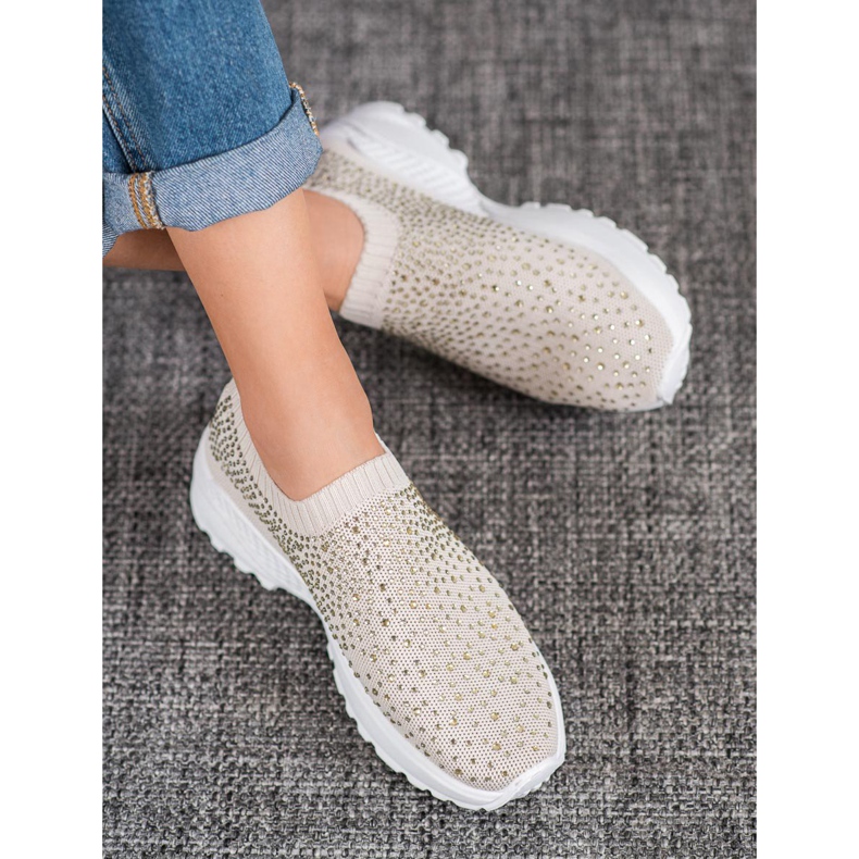 Diamantique Calzado deportivo con cristales marrón 1