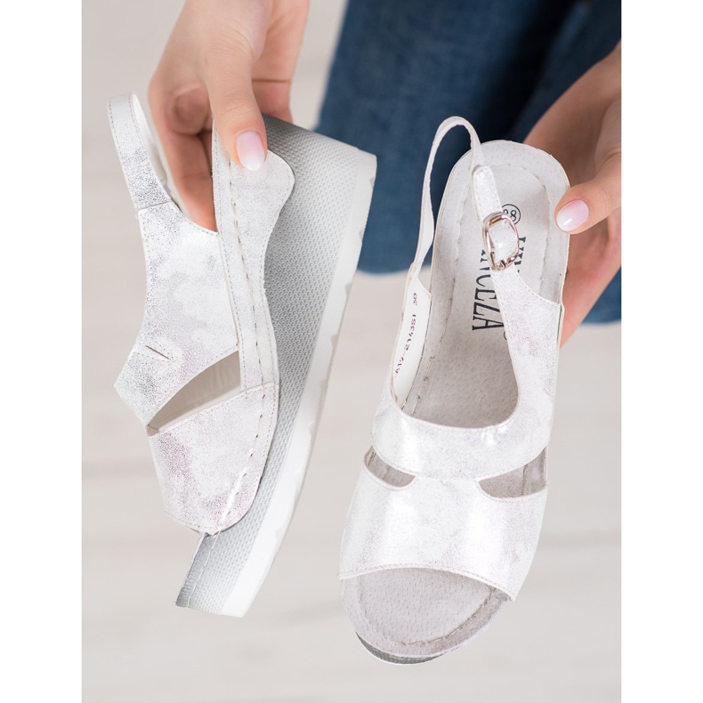 Sandalias de cuña VINCEZA gris 1