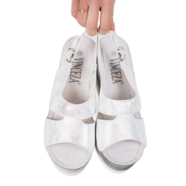 Sandalias de cuña VINCEZA gris 5
