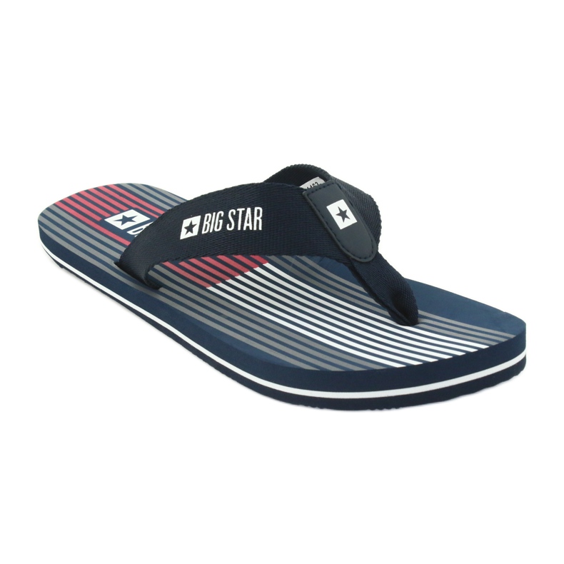 Zapatillas de hombre Big Star 174463 azul marino blanco rojo 1