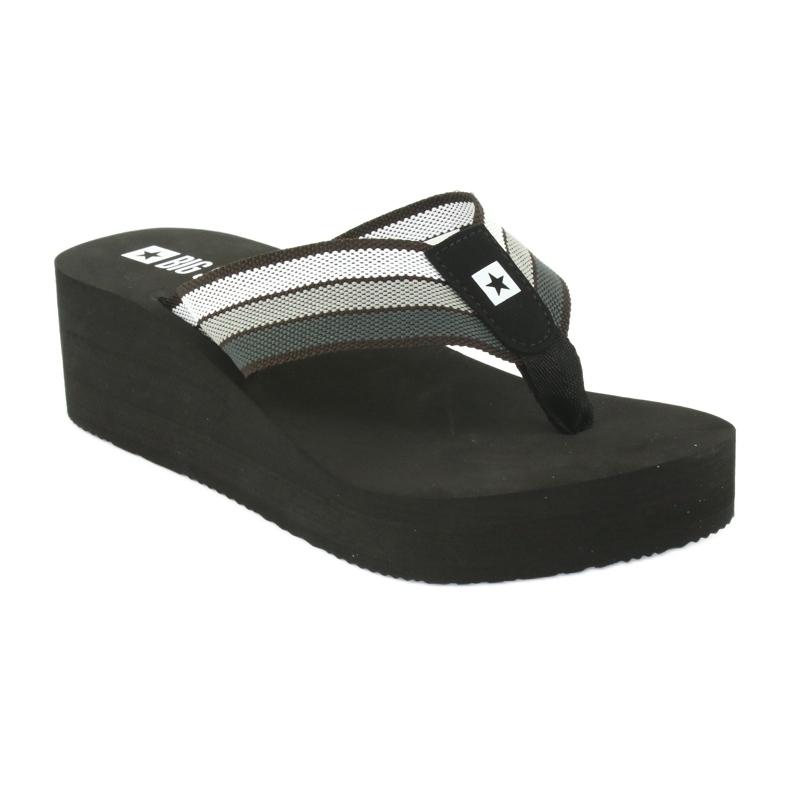 Chanclas Big Star con cuña 274A300 negro gris 1
