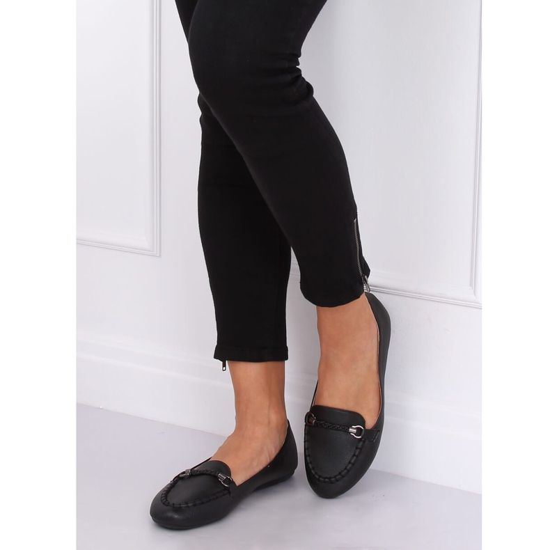 Mocasines negros de mujer A8636 Negro 2