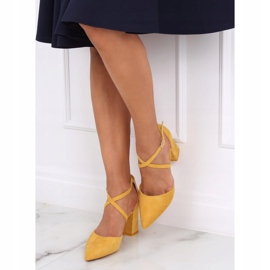 Bombas de tacón alto corte miel LY9153-5 Amarillo 1 Bombas de tacón alto corte miel LY9153-5 Amarillo 1