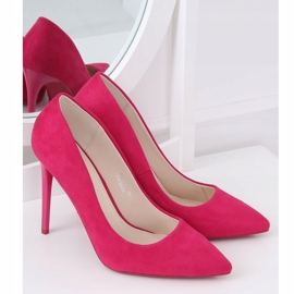 Zapatos de salón con tacón fucsia NF-51P Fucsia rosado 2