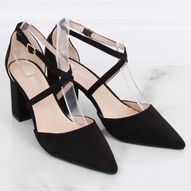 Salón de tacones altos corte negro D85-5 Negro 3