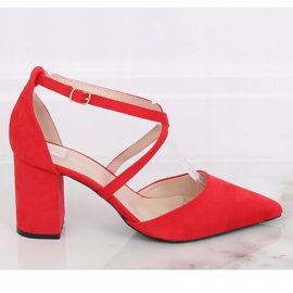 Salón de tacones altos corte rojo D85-5 Rojo 1