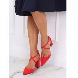 Salón de tacones altos corte rojo D85-5 Rojo 3