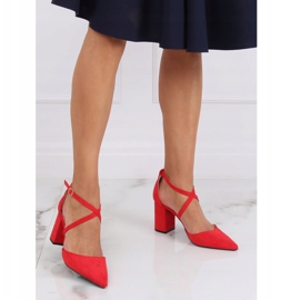 Salón de tacones altos corte rojo D85-5 Rojo 4