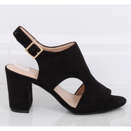 Sandalias de tacón negras 99-33A Black negro 1 Sandalias de tacón negras 99-33A Black negro 1