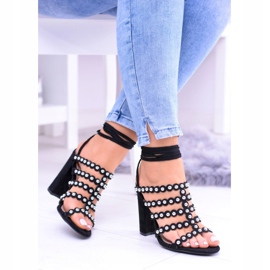 Sandalias negras con tacón para mujer de Ysmira negro 1