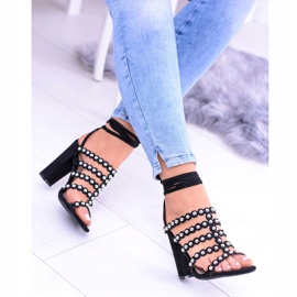 Sandalias negras con tacón para mujer de Ysmira negro 3
