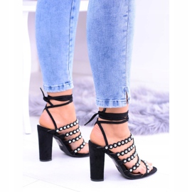 Sandalias negras con tacón para mujer de Ysmira negro 5