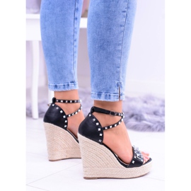 Sandalias Negras Mujer Tachuelas Alpargatas Jet Mariko negro 4