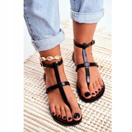 Sandalias Lu Boo Romanas, Japonés Lento Negro 4