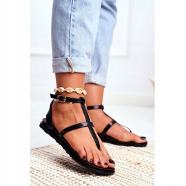 Sandalias Lu Boo Romanas, Japonés Lento Negro 1