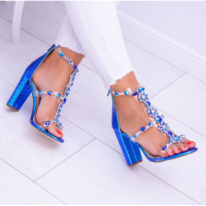 Sandalias Lu Boo Cubic Zirconia Gasolina Taylor multicolor 1