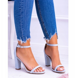 Sandalias azules de gamuza Lu Boo en una barra Ripley 2 Sandalias azules de gamuza Lu Boo en una barra Ripley 2