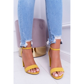 ADY Sandalias de Mujer en Tacón Ante Amarillo Anastasie 1 ADY Sandalias de Mujer en Tacón Ante Amarillo Anastasie 1