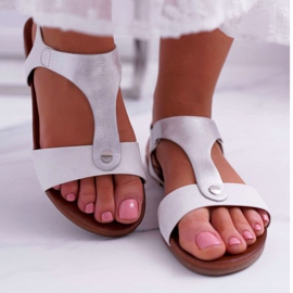 S.Barski Sandalias Mujer Flat White Verner blanco 2