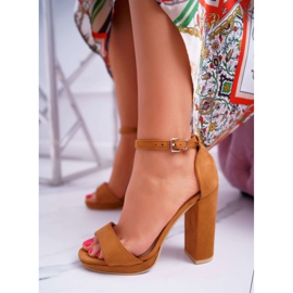 ADY Sandalias De Mujer Con Tacón Plataforma Camel Debora marrón 1 ADY Sandalias De Mujer Con Tacón Plataforma Camel Debora marrón 1