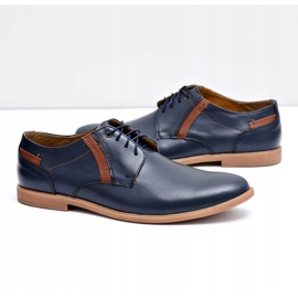 Bednarek Polish Shoes Zapatos Brogues para Hombre Bednarek Leather Azul Marino Millo 4