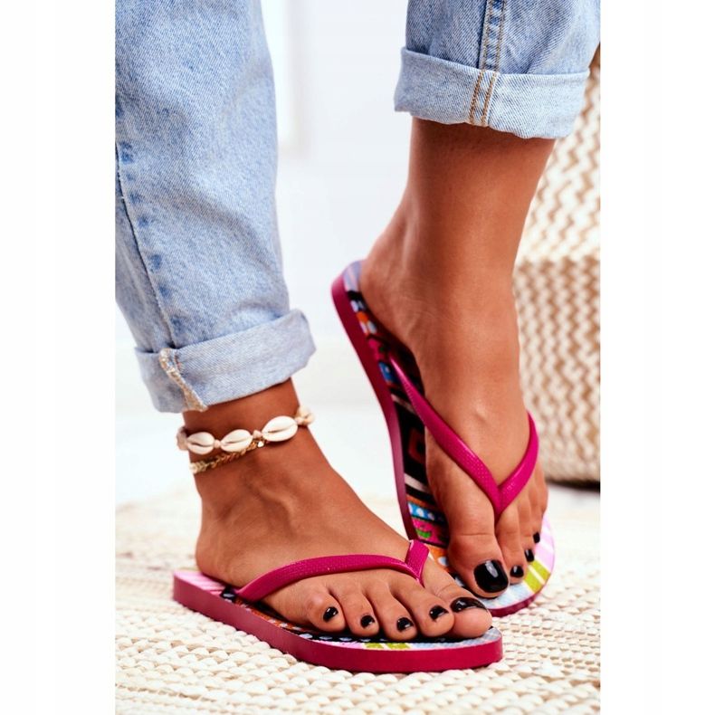 Lu Boo | Chanclas Szałowe Pink Aztec Havanna rosa 1