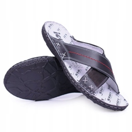 Iguana Zapatillas de hombre de cuero negro claro bien 6
