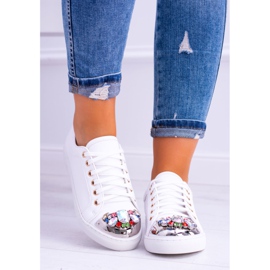 Zapatillas blancas Lu Boo con cristales brillantes blanco 3