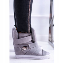 Zapatillas de mujer Lu Boo con bandas elásticas Grises Pumpes 2