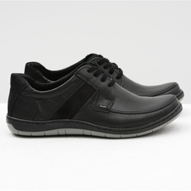 KOMODO Zapatos negros clásicos de cuero para hombre Rocco 2