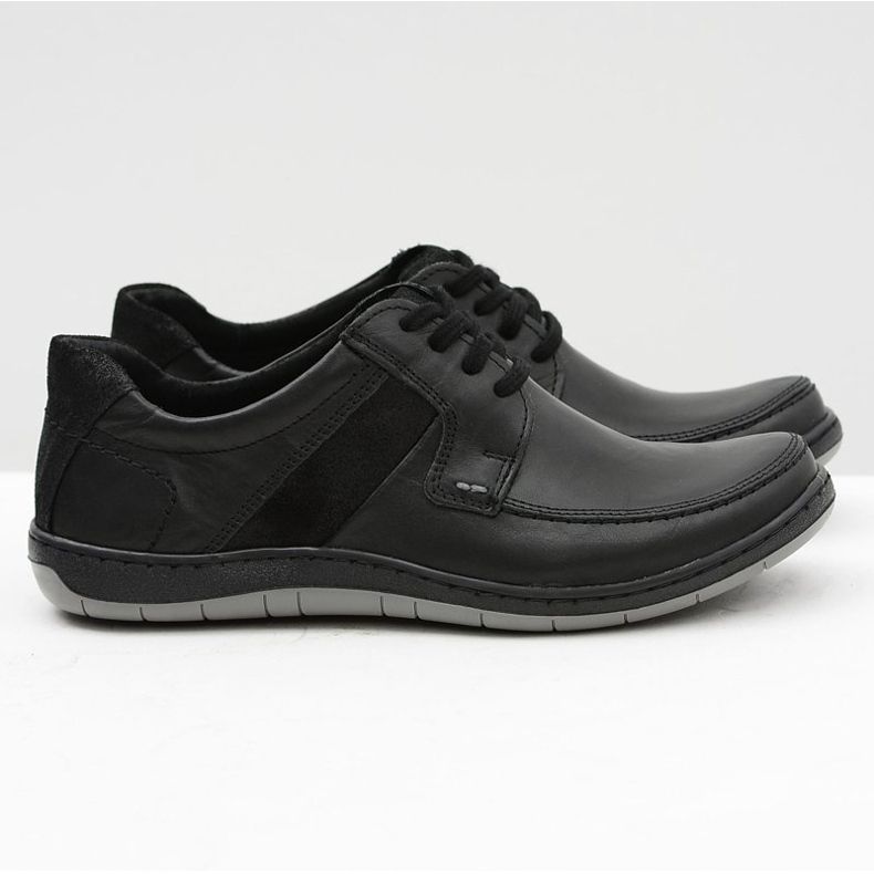 KOMODO Zapatos negros clásicos de cuero para hombre Rocco 2
